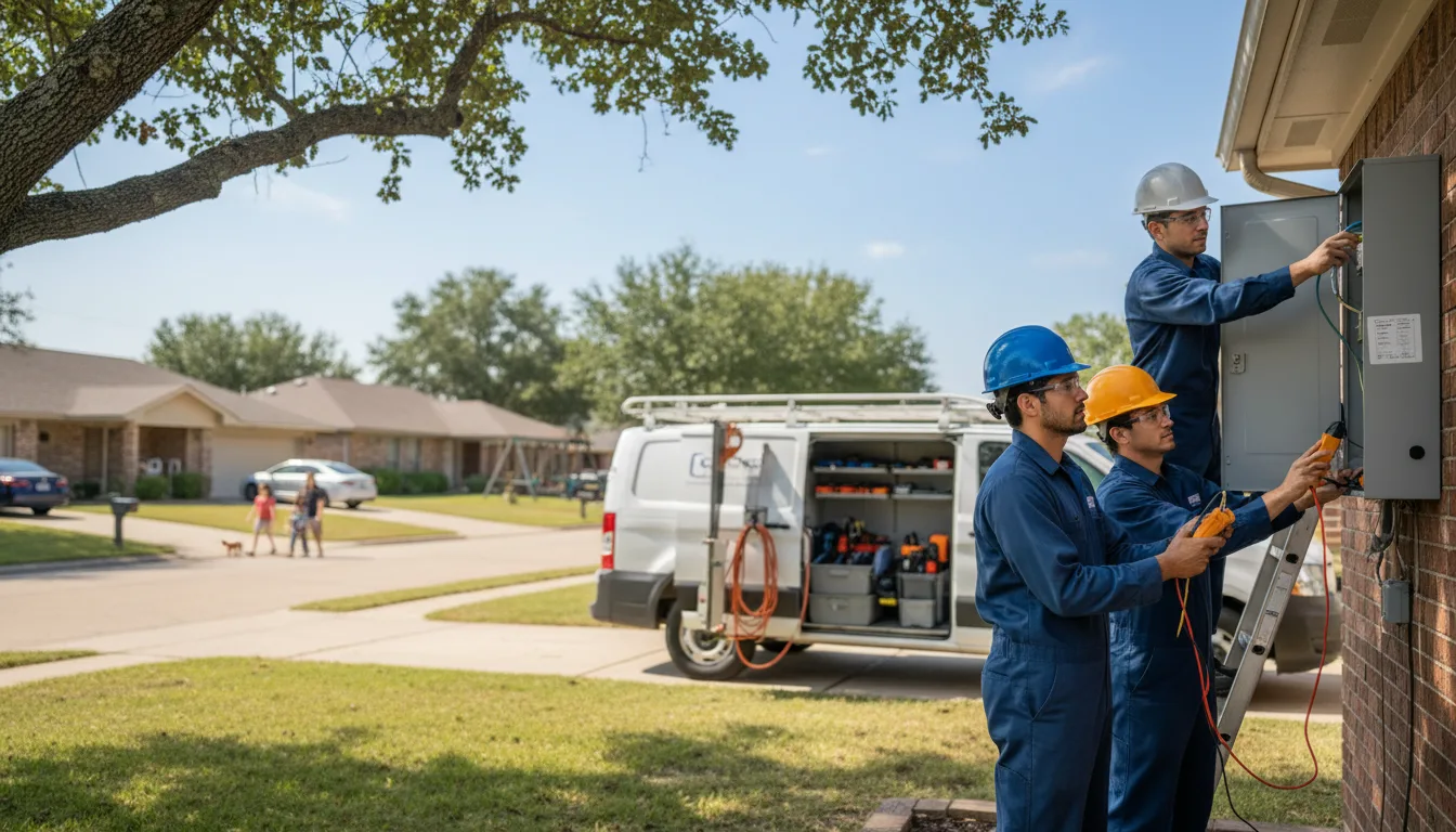 Certified electrician providing emergency electrical services in Placedo, TX
